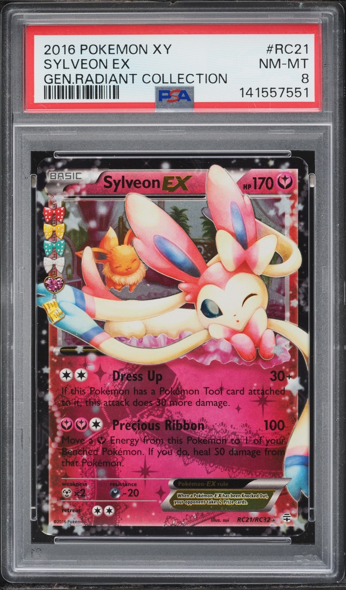 2016 Pokemon XY Generations Radiant Collection Holo Sylveon EX #RC21 PSA 8 NM-MT
