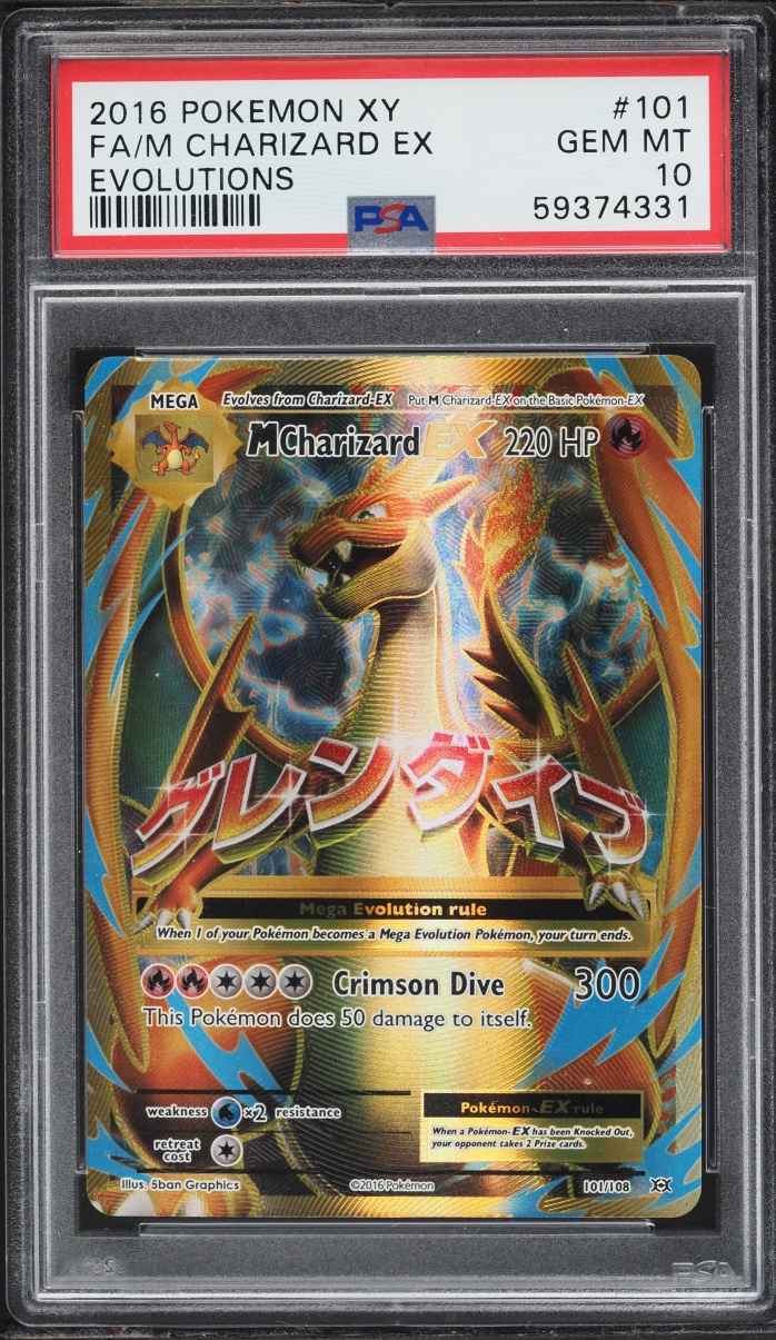 2016 Pokemon XY Evolutions Full Art M Charizard EX #101 PSA 10 GEM MINT