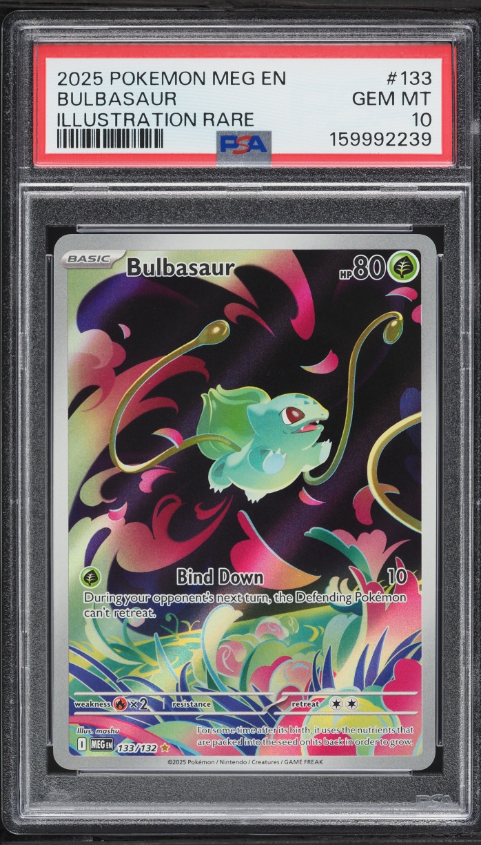 2025 Pokemon Mega Evolution IR Bulbasaur #133 PSA 10 GEM MINT