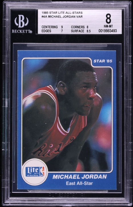 1985 Star Lite All-Stars Michael Jordan ROOKIE #4 BGS 8 NM-MT