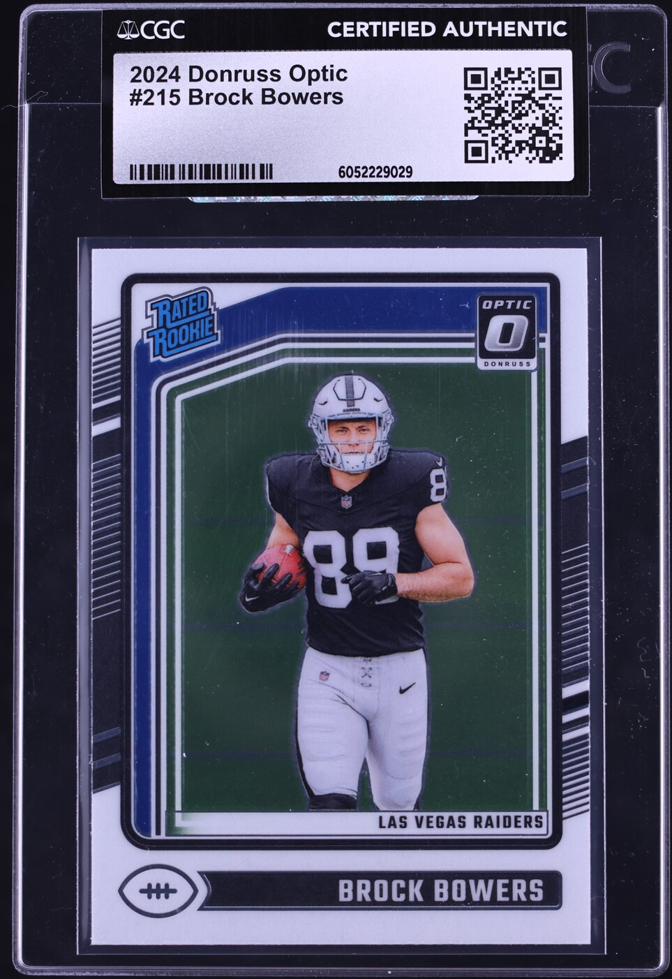 2024 Donruss Optic Brock Bowers ROOKIE #215 CGC AUTH