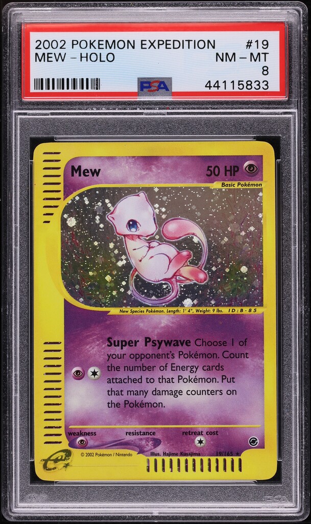2002 Pokemon Expedition Holo Mew #19 PSA 8 NM-MT