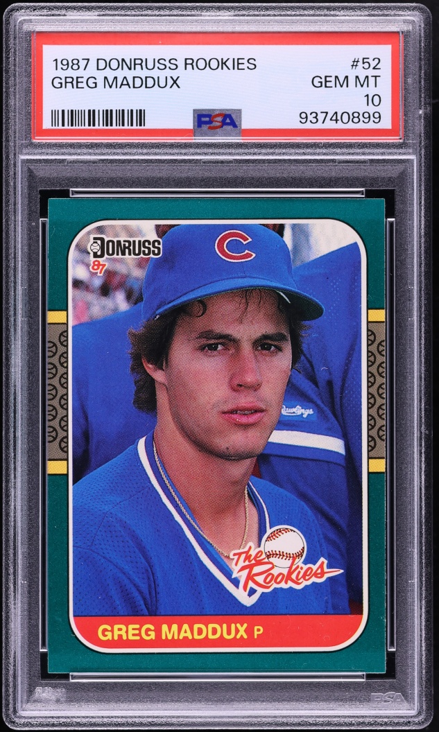 1987 Donruss Greg Maddux ROOKIE #52 PSA 10 GEM MINT