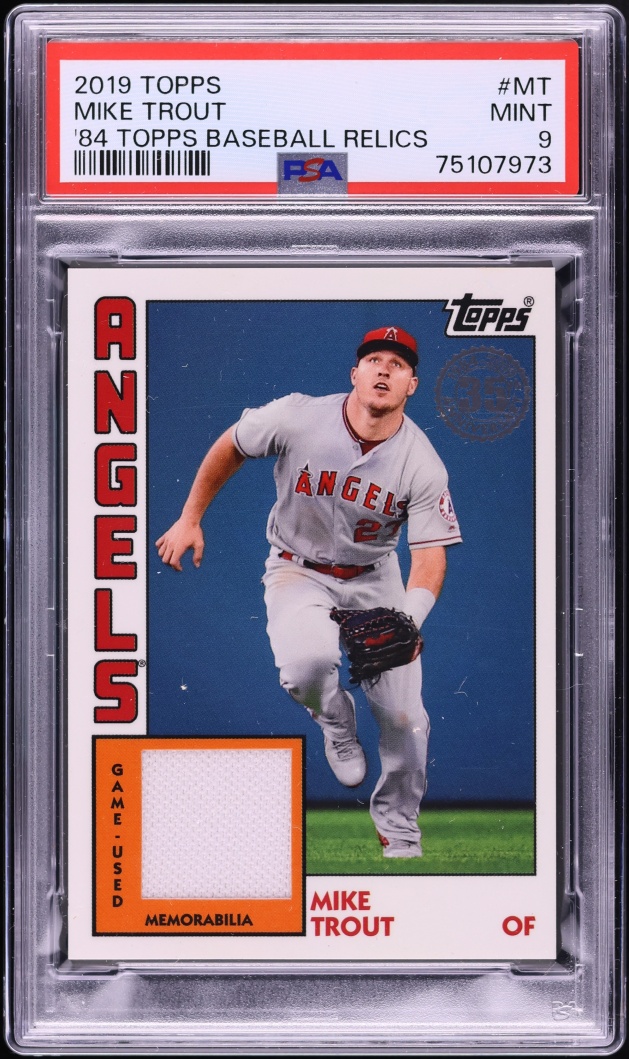 2019 Topps '84 Mike Trout PATCH #84R-MT PSA 9 MINT