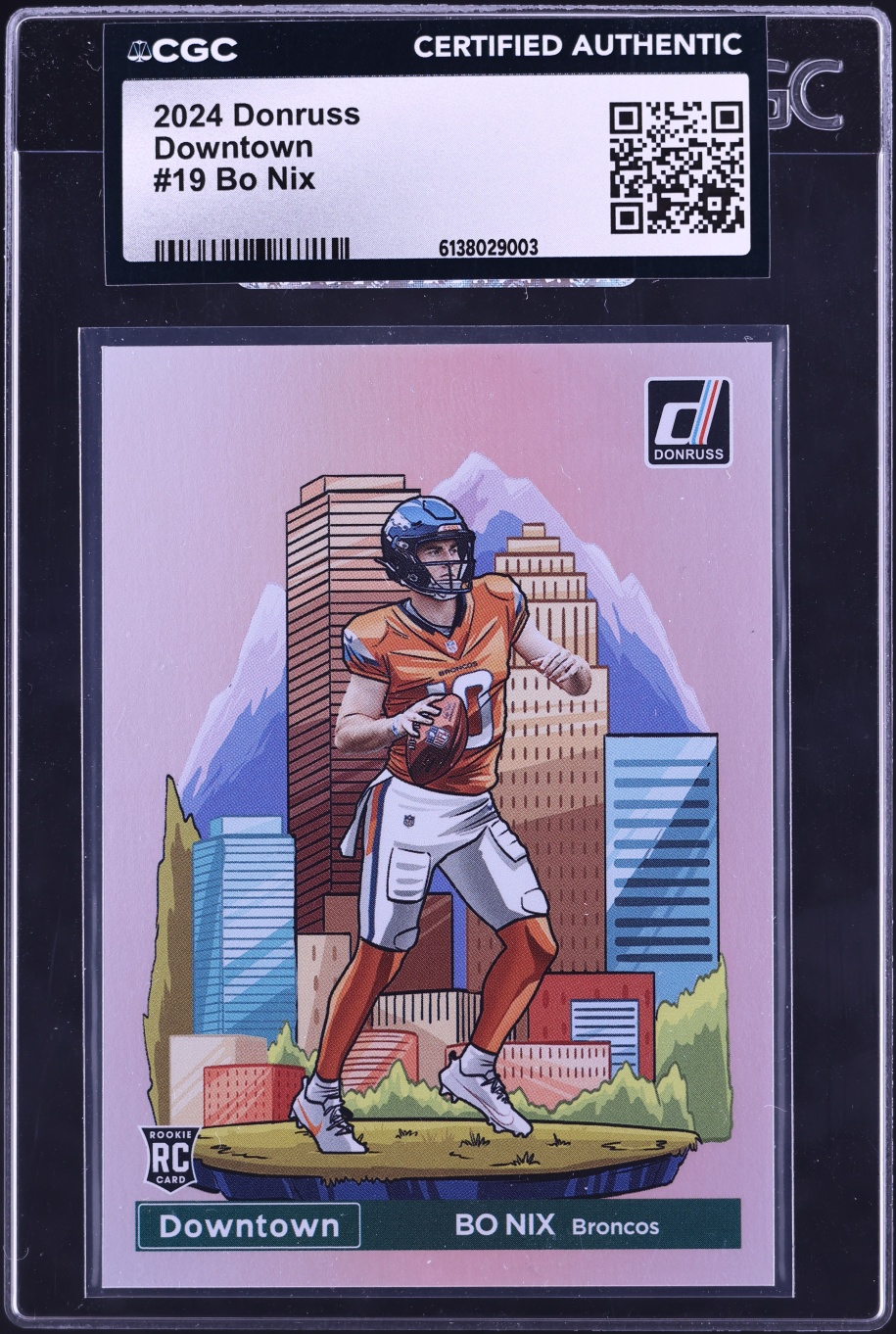 2024 Donruss Downtown Bo Nix ROOKIE #19 CGC AUTH
