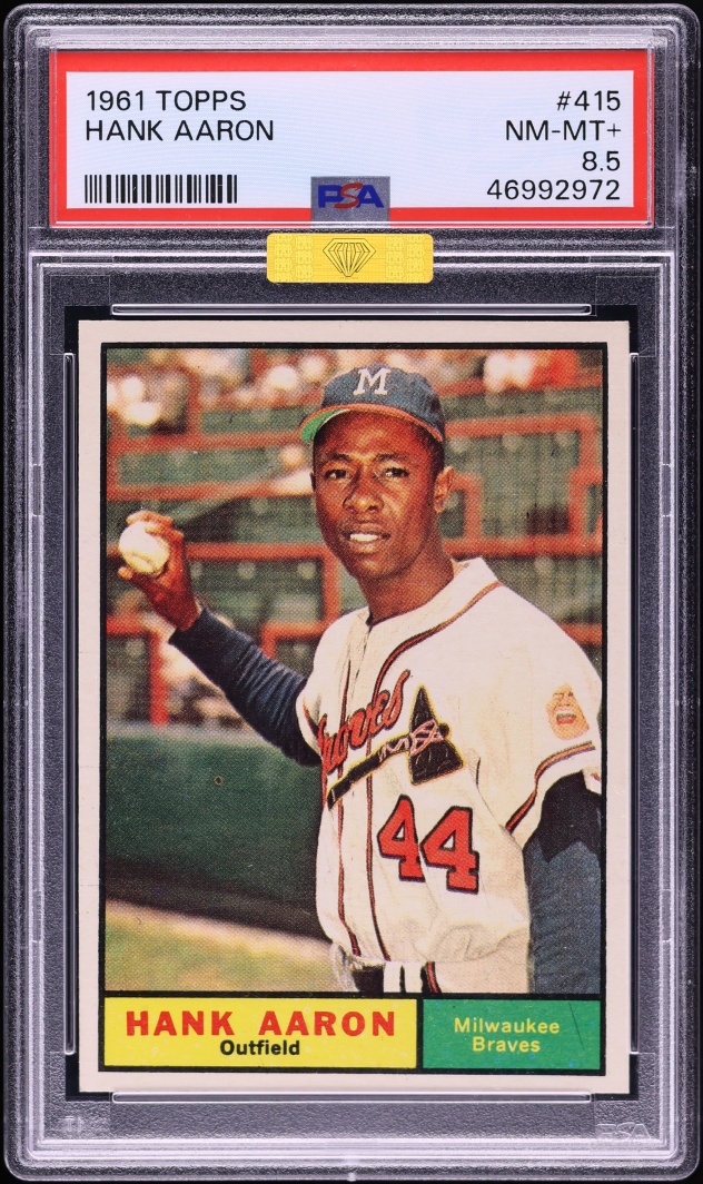 1961 Topps Hank Aaron #415 MBA PSA 8.5 NM-MT+