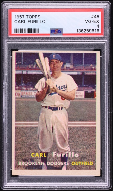 1957 Topps Carl Furillo #45 PSA 4 VGEX