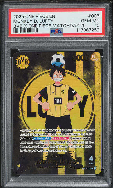 2025 One Piece Promos BVB Match Day '25 Monkey D. Luffy L #ST13