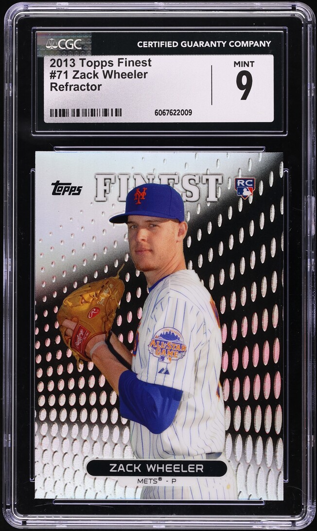 2013 Finest Refractor Zack Wheeler ROOKIE #71 CGC 9 MINT