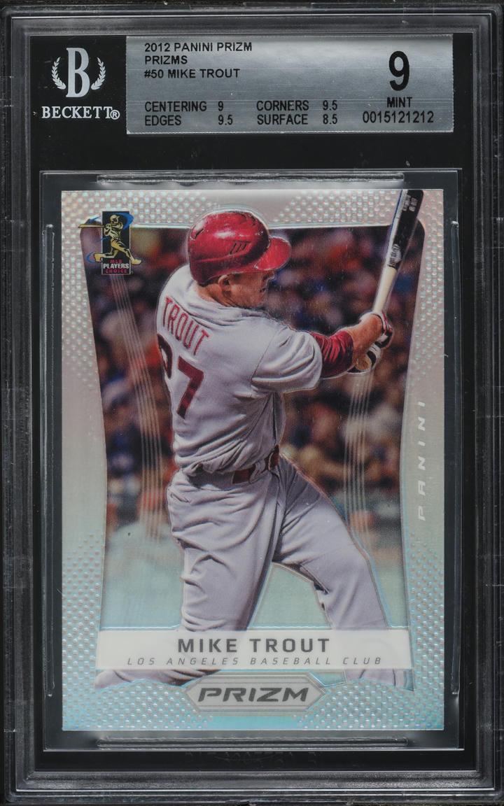 2012 Panini Prizm Silver Mike Trout #50 BGS 9 MINT