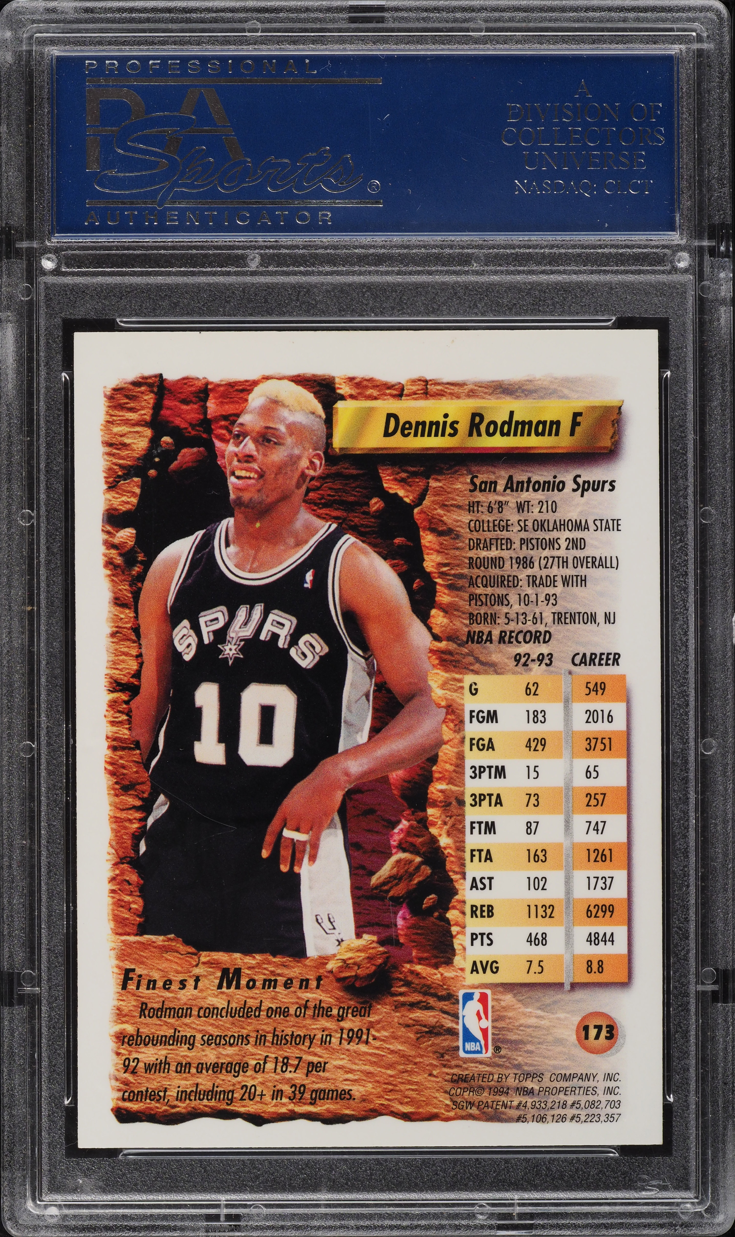 DENNIS RODMAN FINEST 289枚 GOLD REFRACTOR DENNIS RODMAN FINEST 289枚 GOLD REFRACTOR