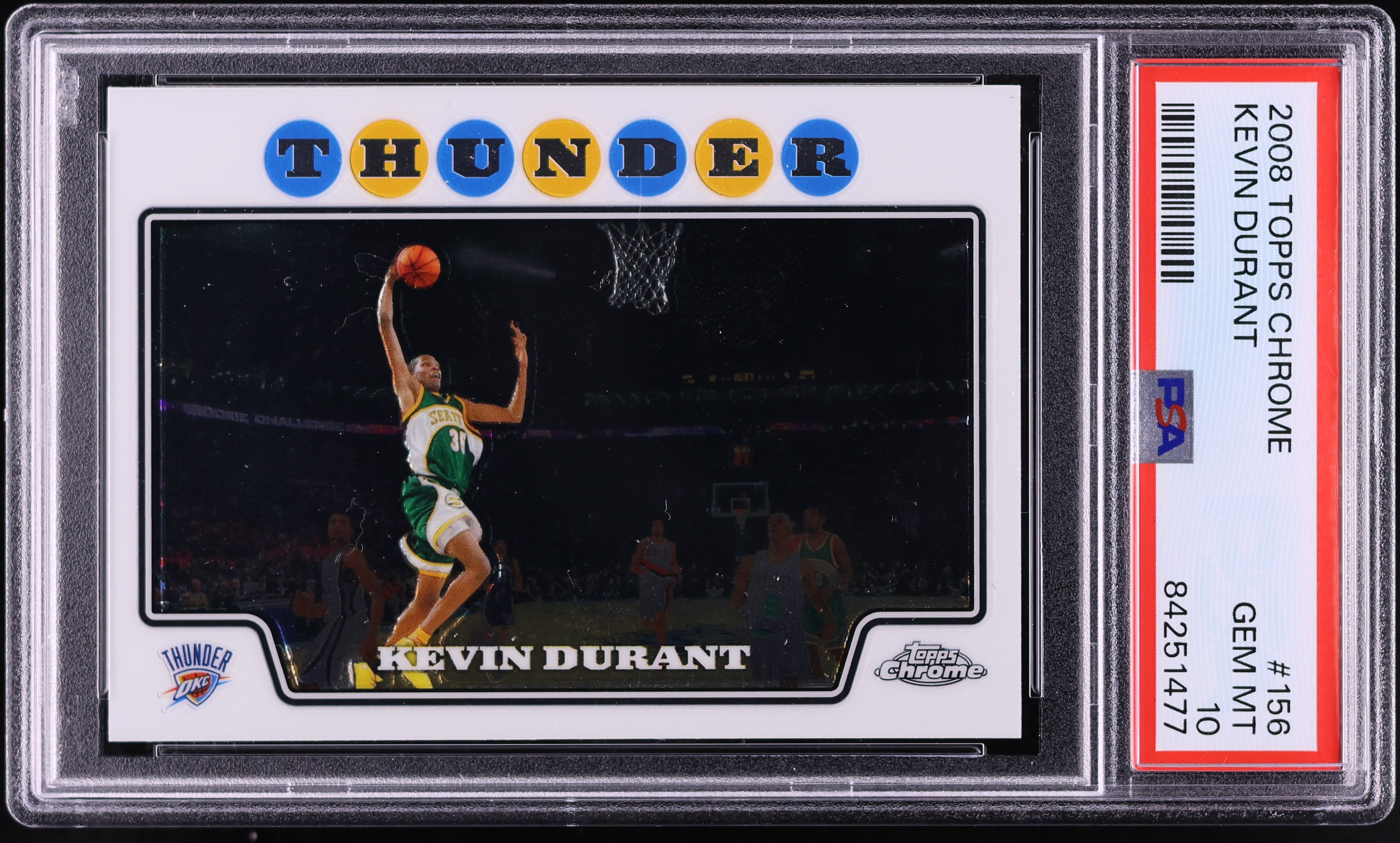 2008 Topps Chrome Kevin Durant #156 PSA 10 GEM MINT on Fanatics