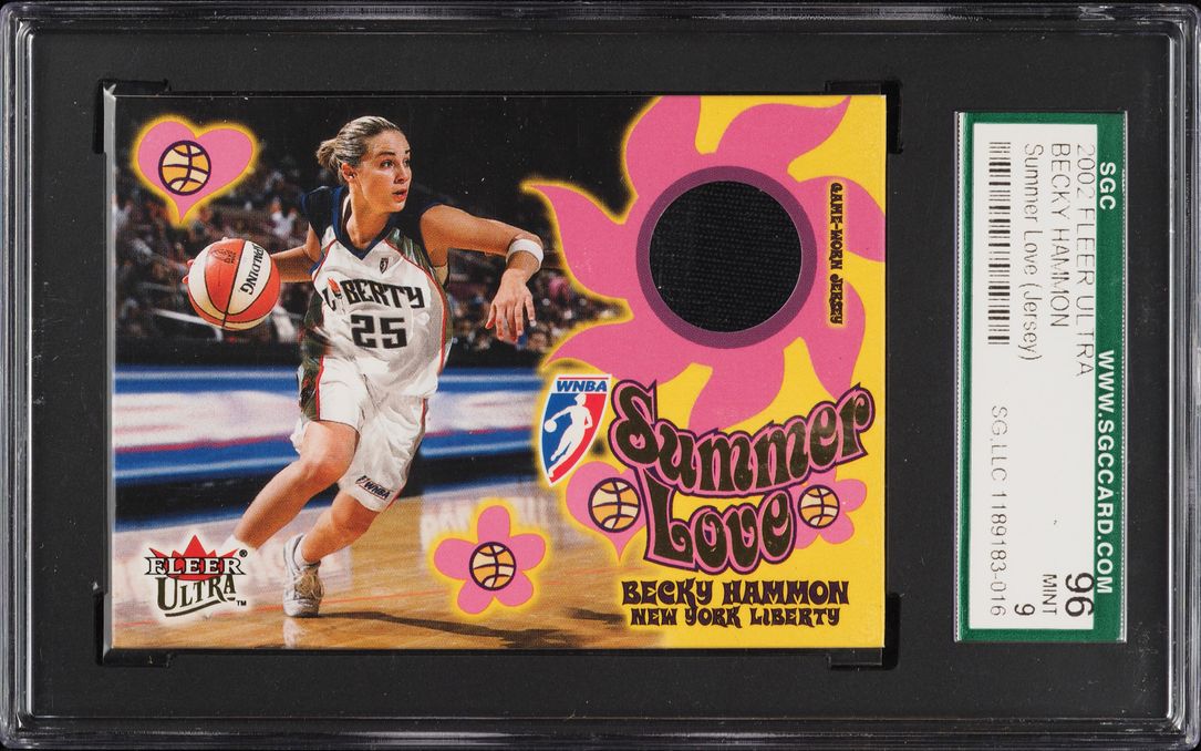 2002 Fleer Ultra Summer Love Becky Hammon PATCH SGC 9 MINT - Photo 1