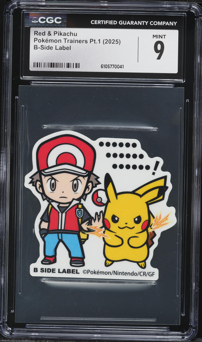 2025 Pokemon Trainers Part 1 B-Side Label Red & Pikachu CGC 9 MINT on ...