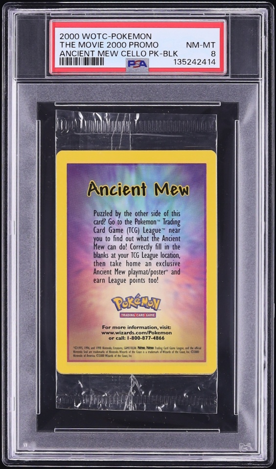2000 Pokemon The Movie Promo Cello Pack Ancient Mew PSA 8 NM-MT