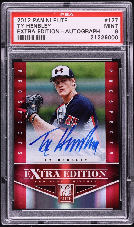 2012 Panini Elite Extra Edition Ty Hensley ROOKIE AUTO /790 #127 PSA 9 MINT