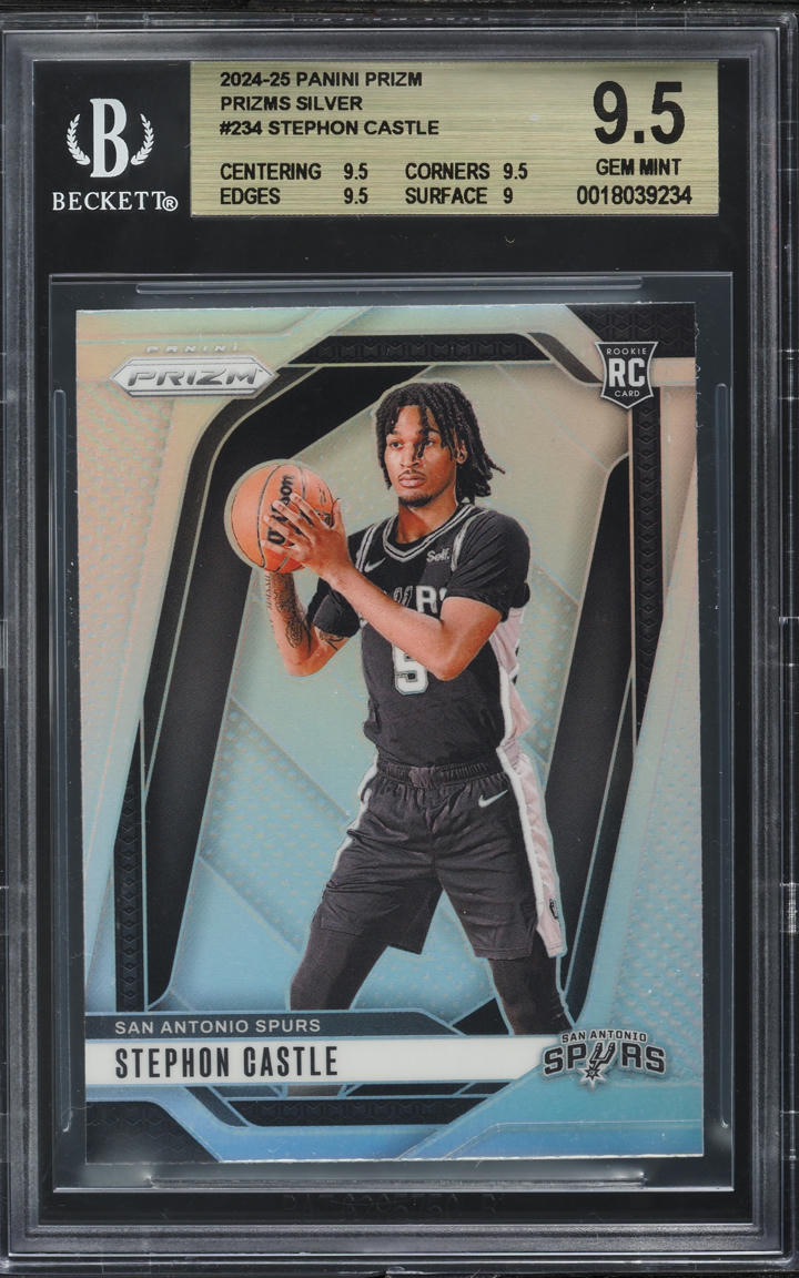 2024 Panini Prizm Silver Stephon Castle ROOKIE #234 BGS 9.5 GEM MINT