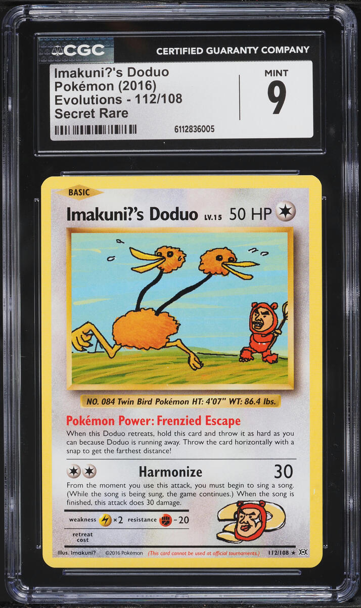 2016 Pokemon XY Evolutions Imakuni?'s Doduo #112 CGC 9 MINT