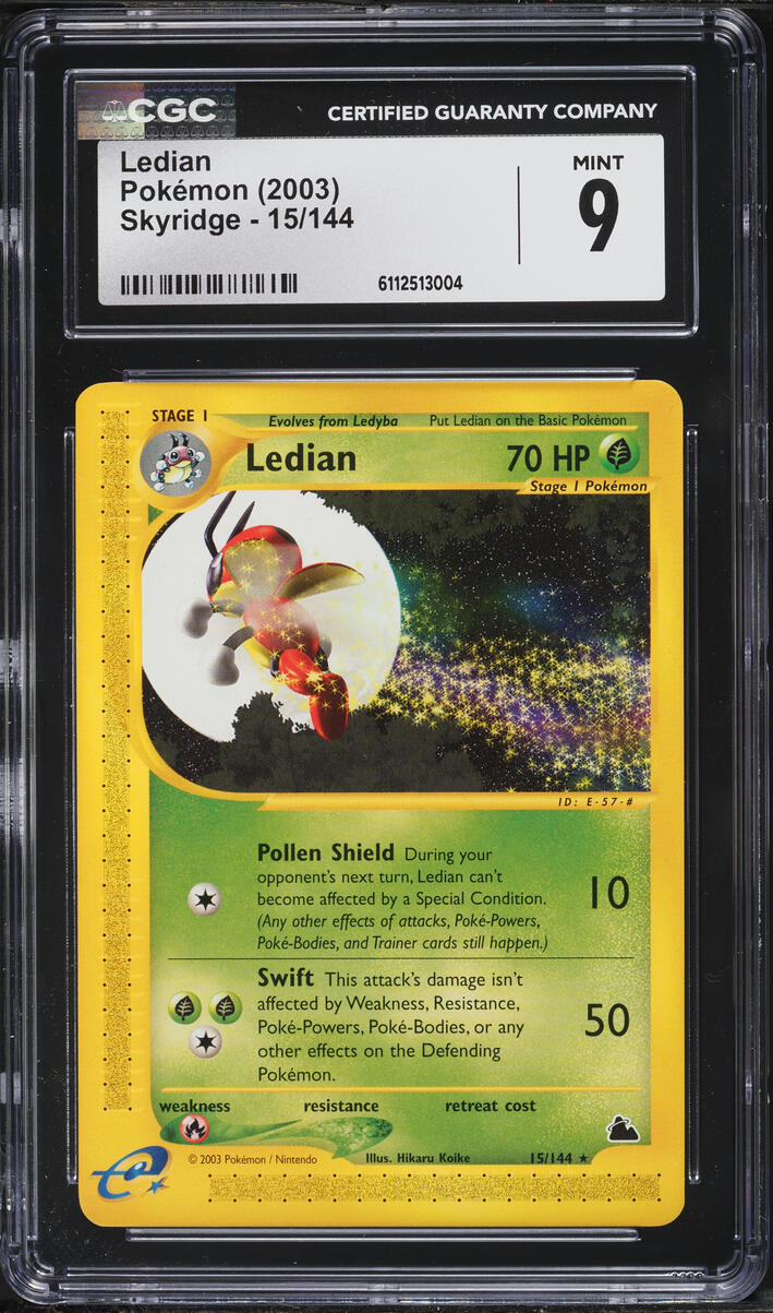 2003 Pokemon Skyridge Ledian #15 CGC 9 MINT