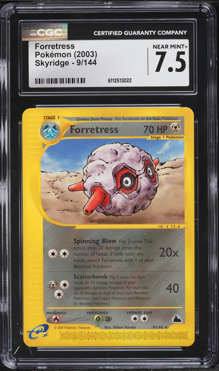 2003 Pokemon Skyridge Forretress #9 CGC 7.5 NRMT+