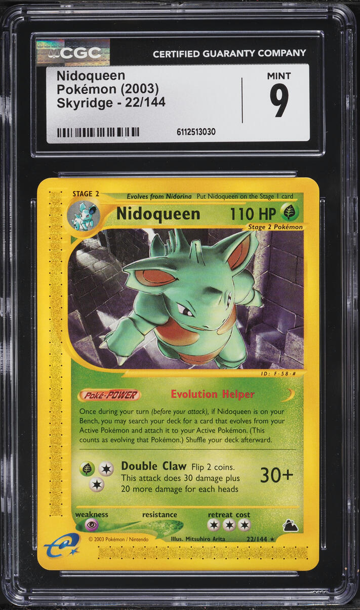 2003 Pokemon Skyridge Nidoqueen #22 CGC 9 MINT