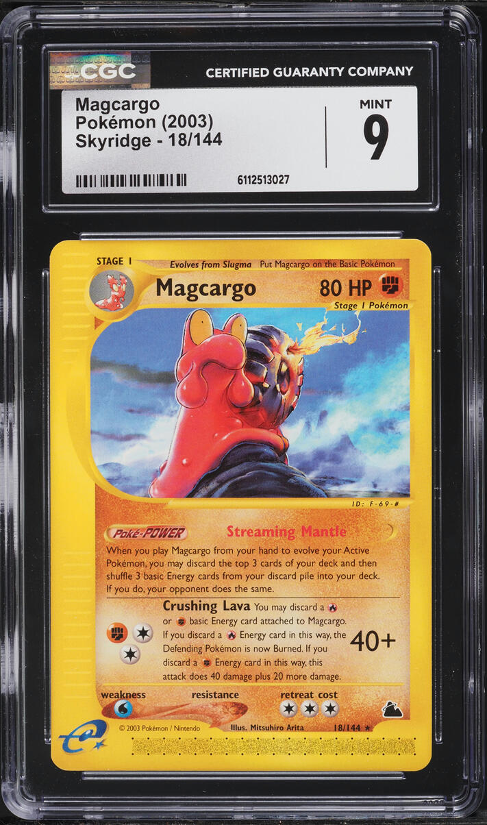 2003 Pokemon Skyridge Magcargo #18 CGC 9 MINT