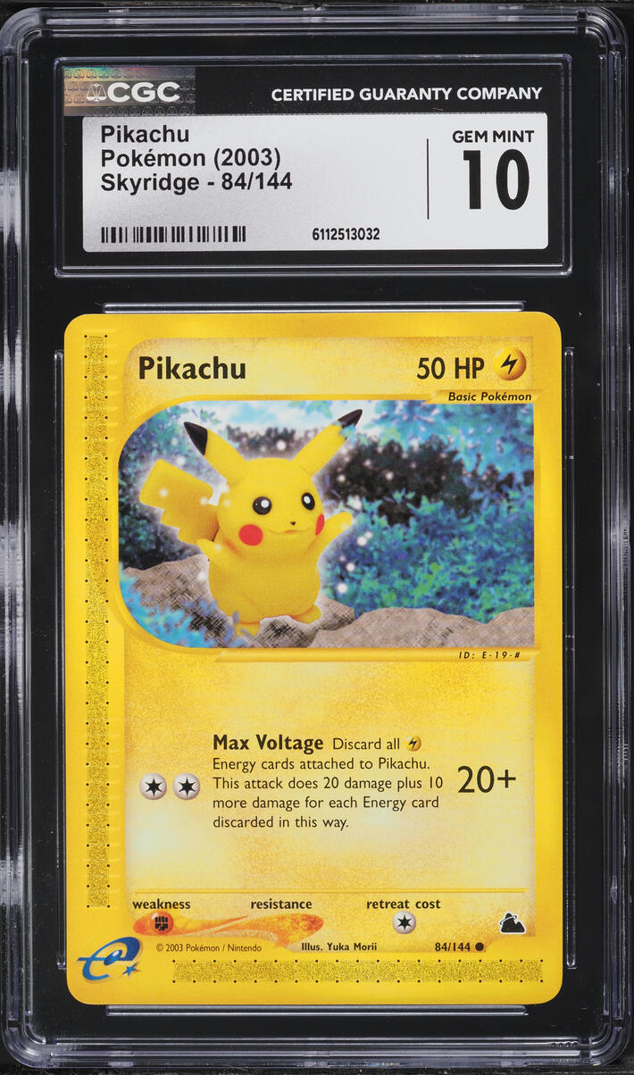 2003 Pokemon Skyridge Pikachu #84 CGC 10 GEM MINT