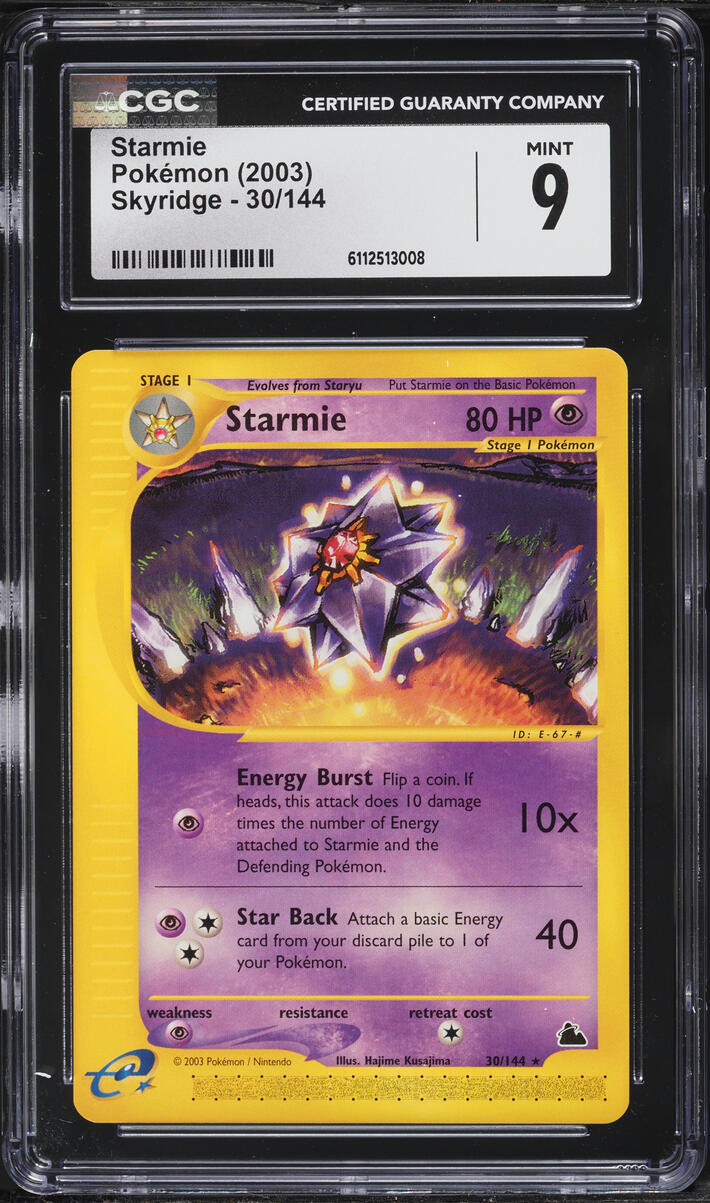 2003 Pokemon Skyridge Starmie #30 CGC 9 MINT