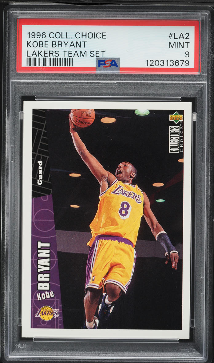 1996 Collector's Choice Lakers Team Set Kobe Bryant ROOKIE #LA2 PSA 9 MINT