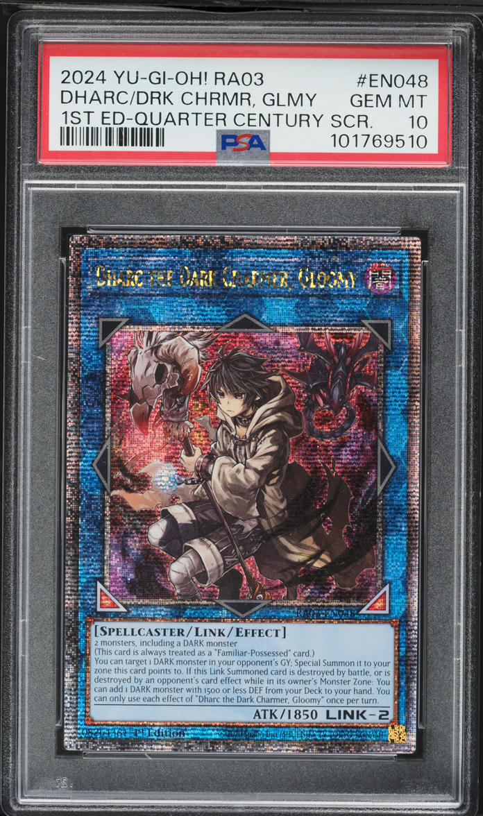 2024 Yu-Gi-Oh! Quarter Century Bonanza 1st Ed Dharc The Dark Charmer, Gloomy #RA03-EN048 PSA 10