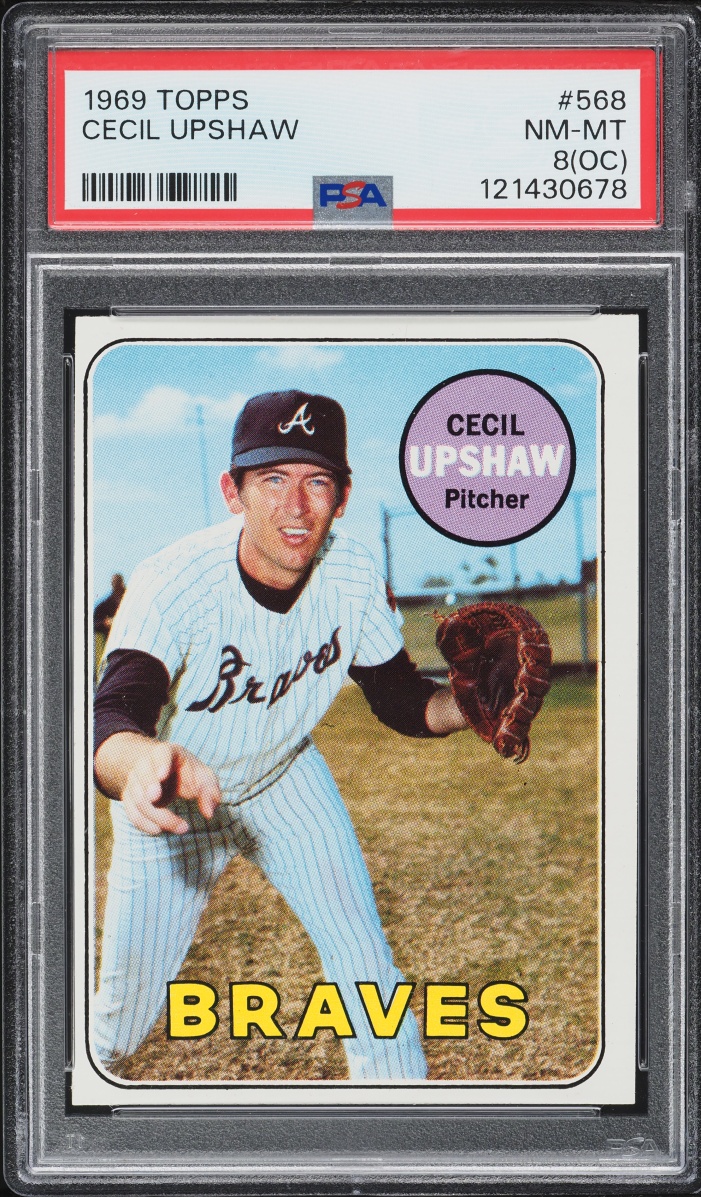 1969 Topps Cecil Upshaw #568 PSA 8(oc) NM-MT