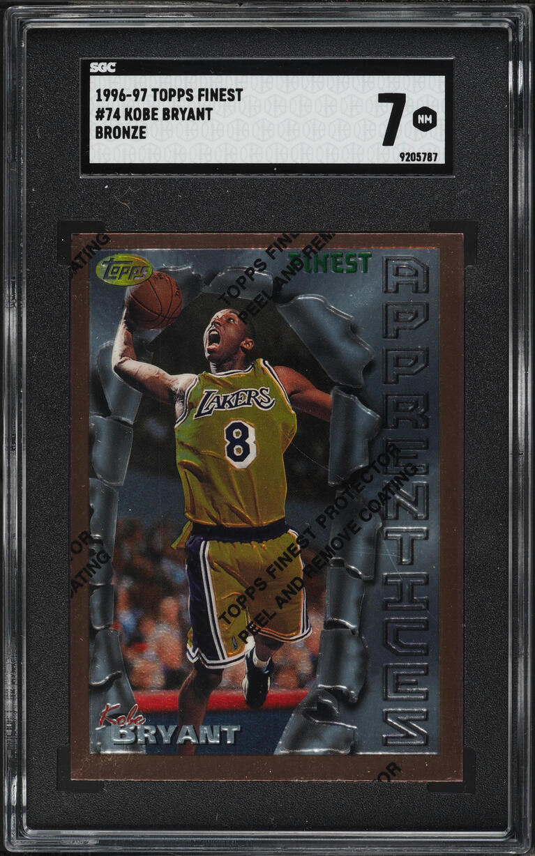 1996 Finest Bronze w/ Coating Kobe Bryant ROOKIE #74 SGC 7 NRMT