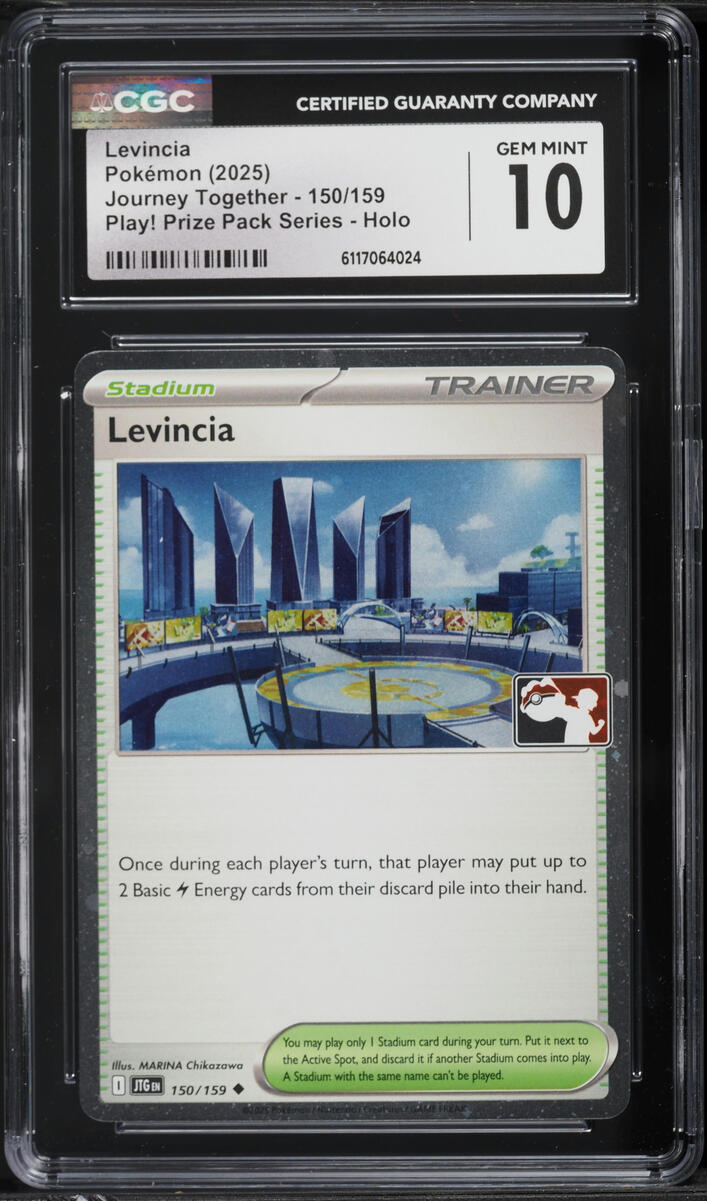 2025 Pokemon SV Journey Together Play! Prize Pack Series Holo Levincia #150 CGC 10 GEM MINT