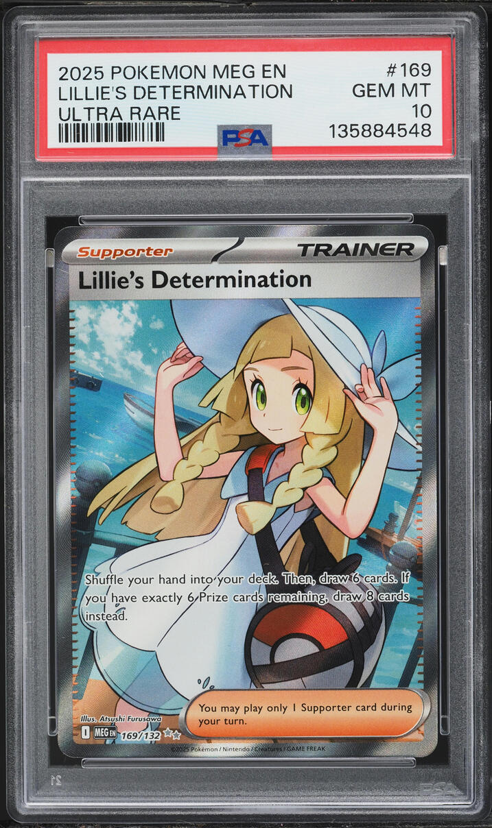 2025 Pokemon Mega Evolution Full Art Lillie's Determination #169 PSA 10 GEM MINT
