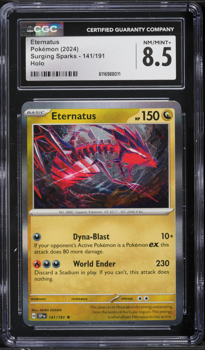 2024 Pokemon Scarlet & Violet Surging Sparks Holo Eternatus #141 CGC 8.5 NM-MT+