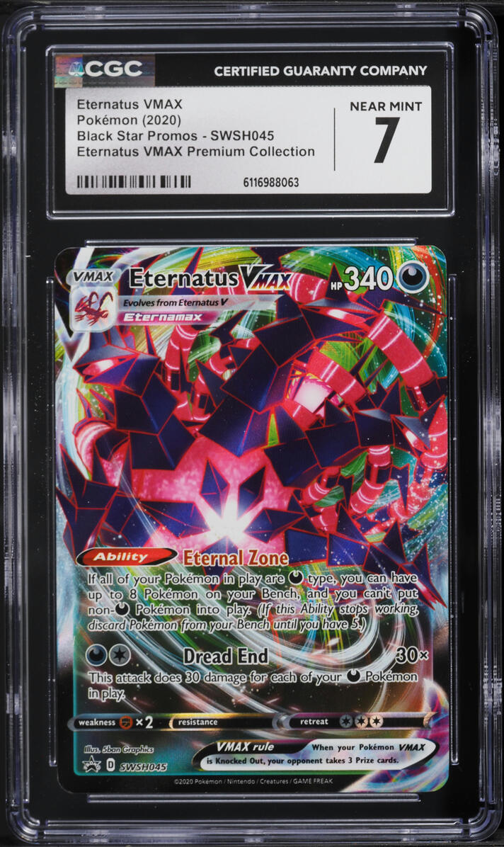 2020 Pokemon SWSH Black Star Promo Premium Collection Alt Art Eternatus VMAX #SWSH045 CGC 7