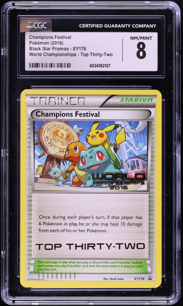 2016 Pokemon XY Promo World Championships Champion Festival #XY176 CGC 8 NM-MT