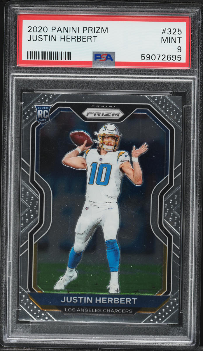 2020 Panini Prizm Justin Herbert ROOKIE #325 PSA 9 MINT