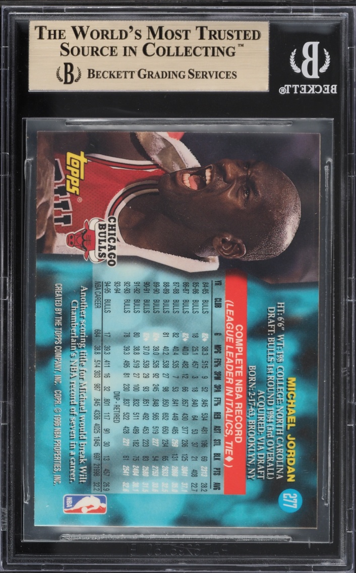 1995 Topps Power Boosters Michael Jordan #277 BGS 9.5 GEM MINT