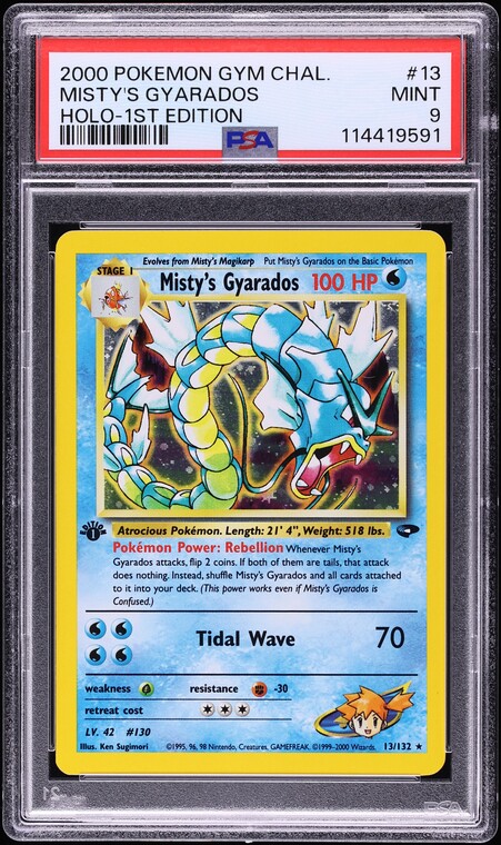 2000 Pokemon Gym Challenge 1st Edition Holo Misty's Gyarados #13 PSA 9 MINT