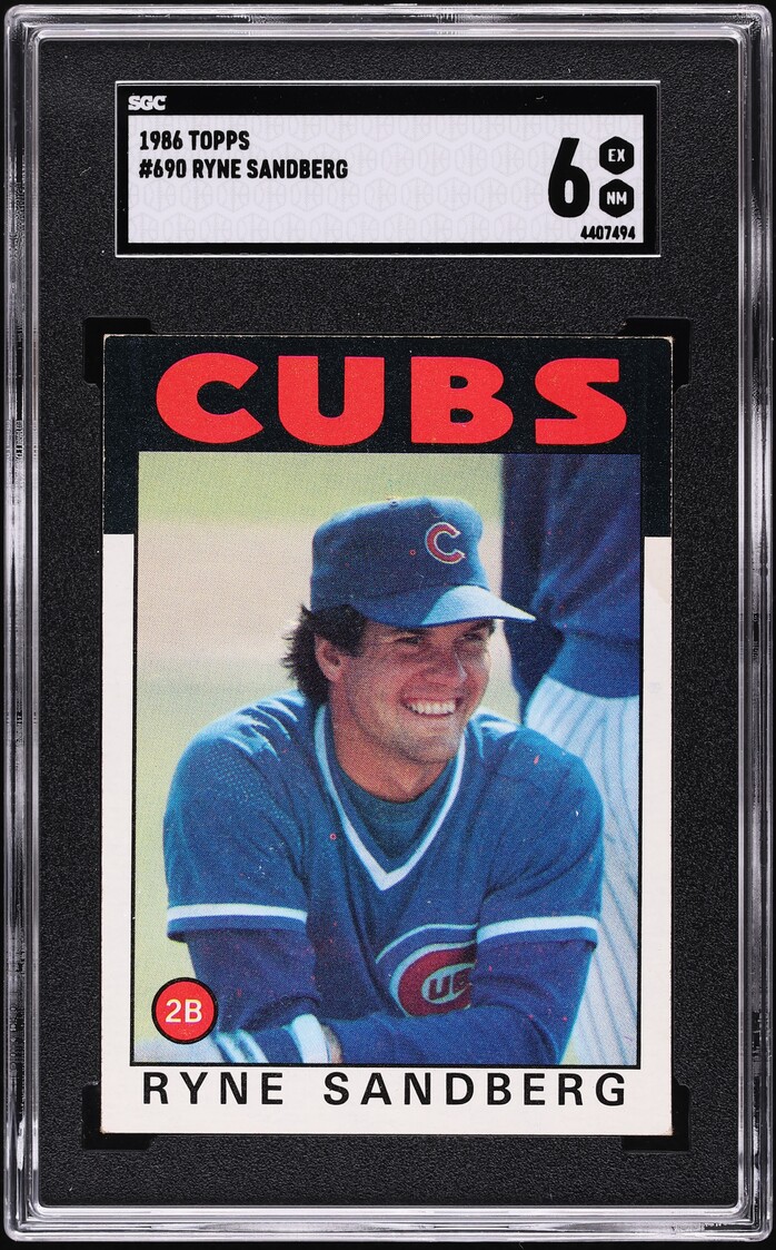 1986 Topps Ryne Sandberg #690 SGC 6 EXMT