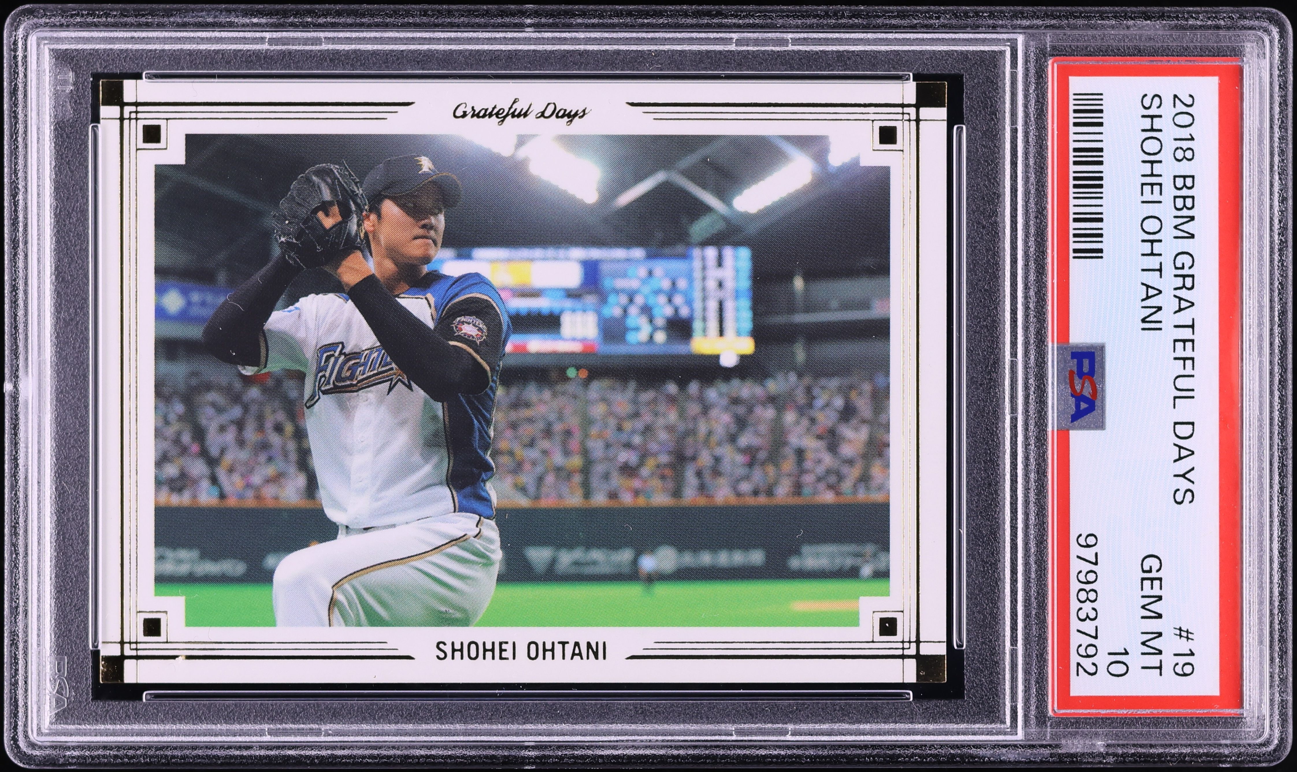 2018 BBM Grateful Days Shohei Ohtani #19 PSA 10 GEM MINT on