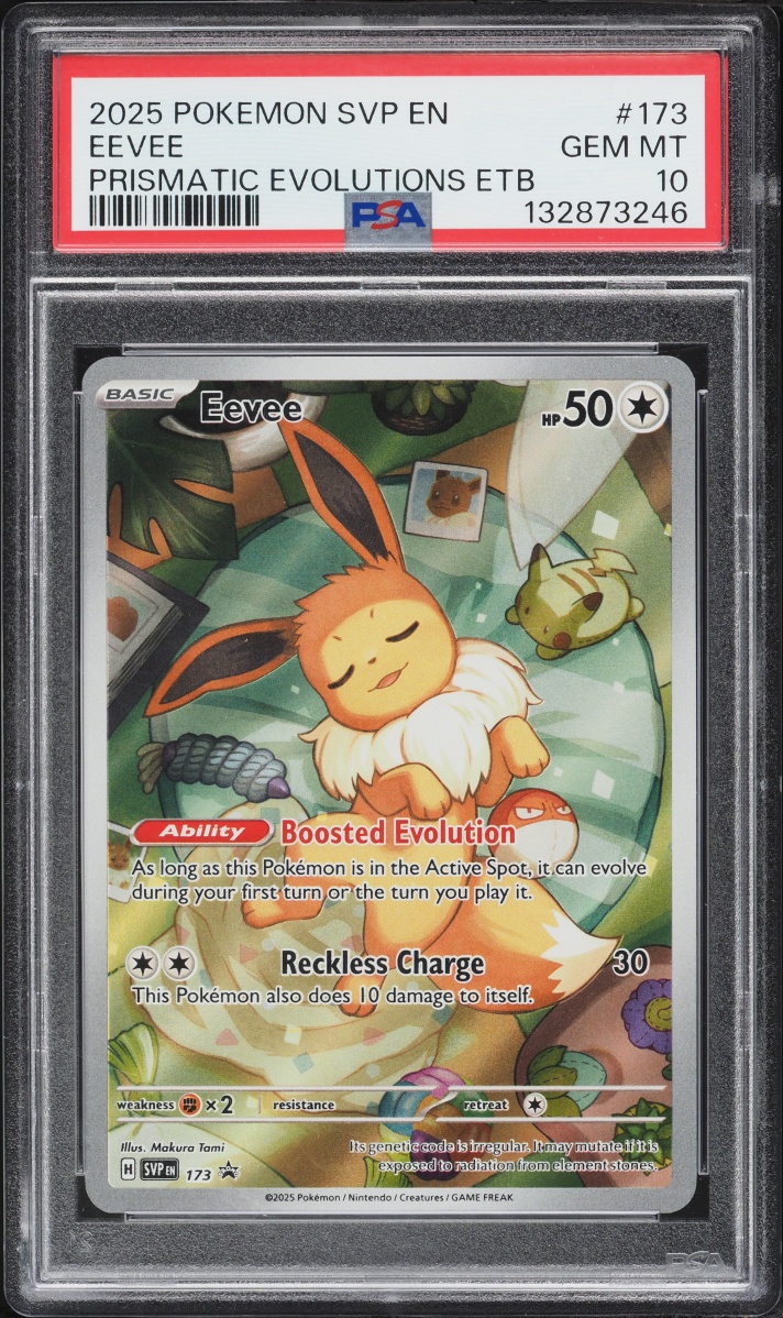 2025 Pokemon Scarlet & Violet Promo Prismatic Evolutions ETB Full Art Eevee #173 PSA 10 GEM