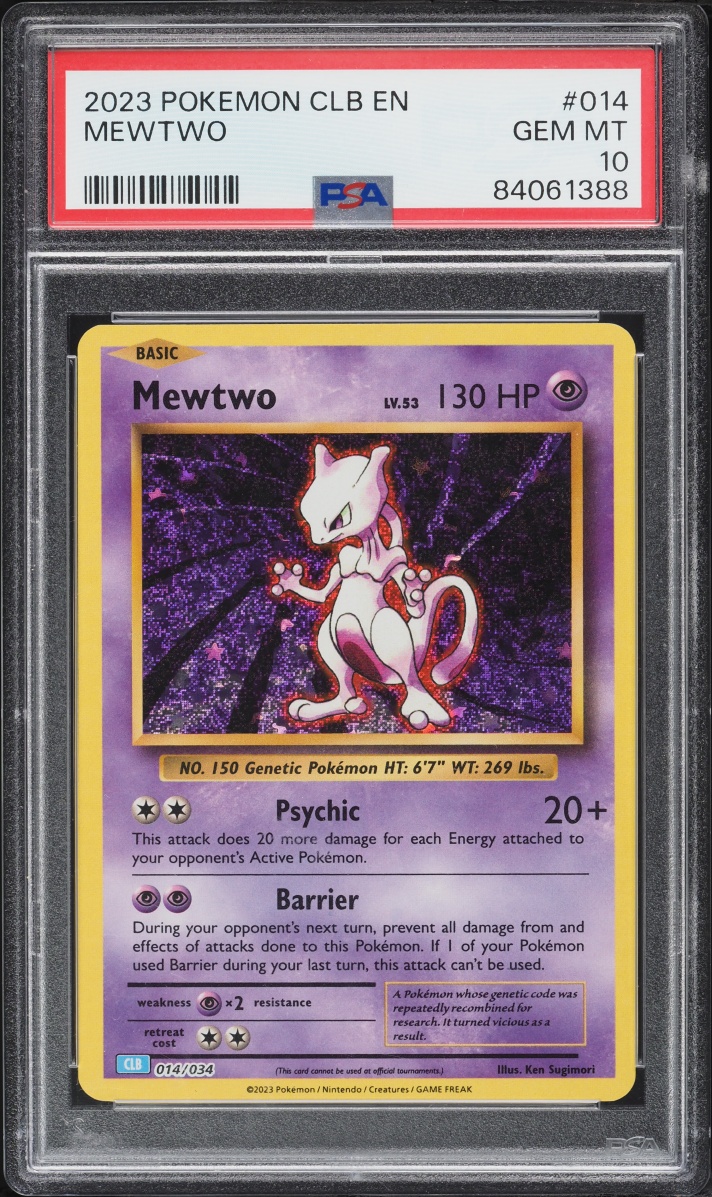 2023 Pokemon TCG Classic Collection Holo Mewtwo #14 PSA 10 GEM MINT