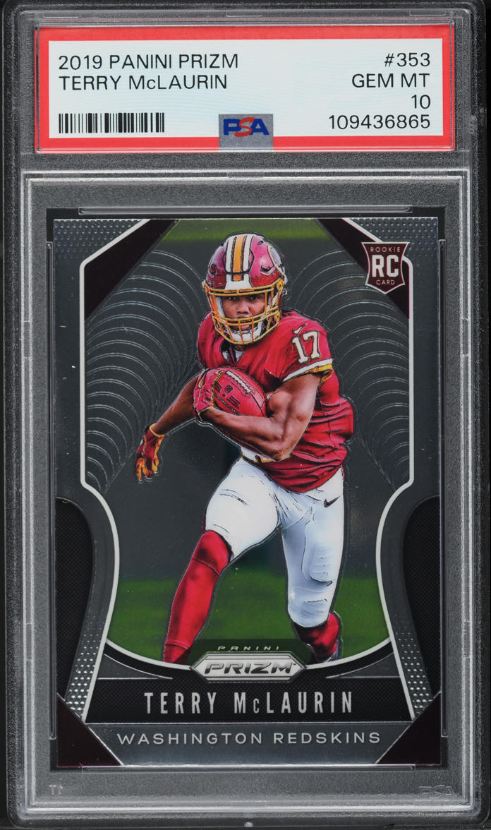 2019 Panini Prizm Terry McLaurin ROOKIE #353 PSA 10 GEM MINT