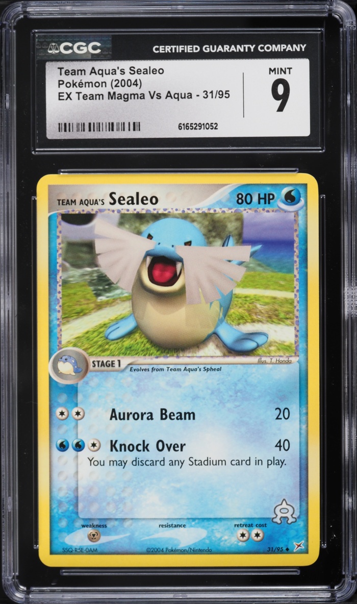 2004 Pokemon Ex Team Magma Vs Aqua Team Aqua's Sealeo #31 CGC 9 MINT
