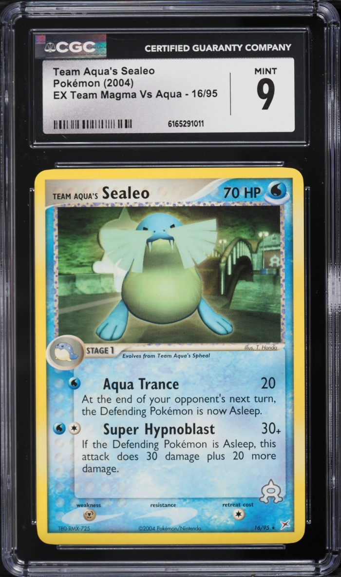 2004 Pokemon EX Team Magma Vs Aqua Team Aqua's Sealeo #16 CGC 9 MINT