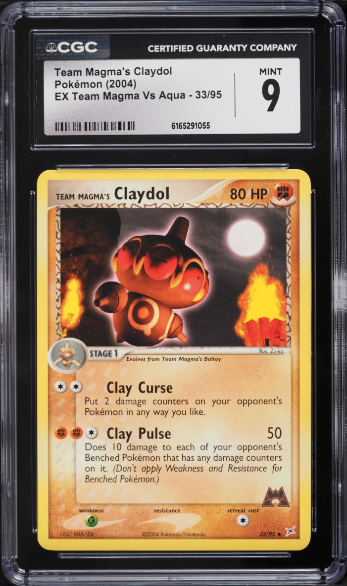 2004 Pokemon EX Team Magma Vs Aqua Team Magma's Claydol #33 CGC 9 MINT