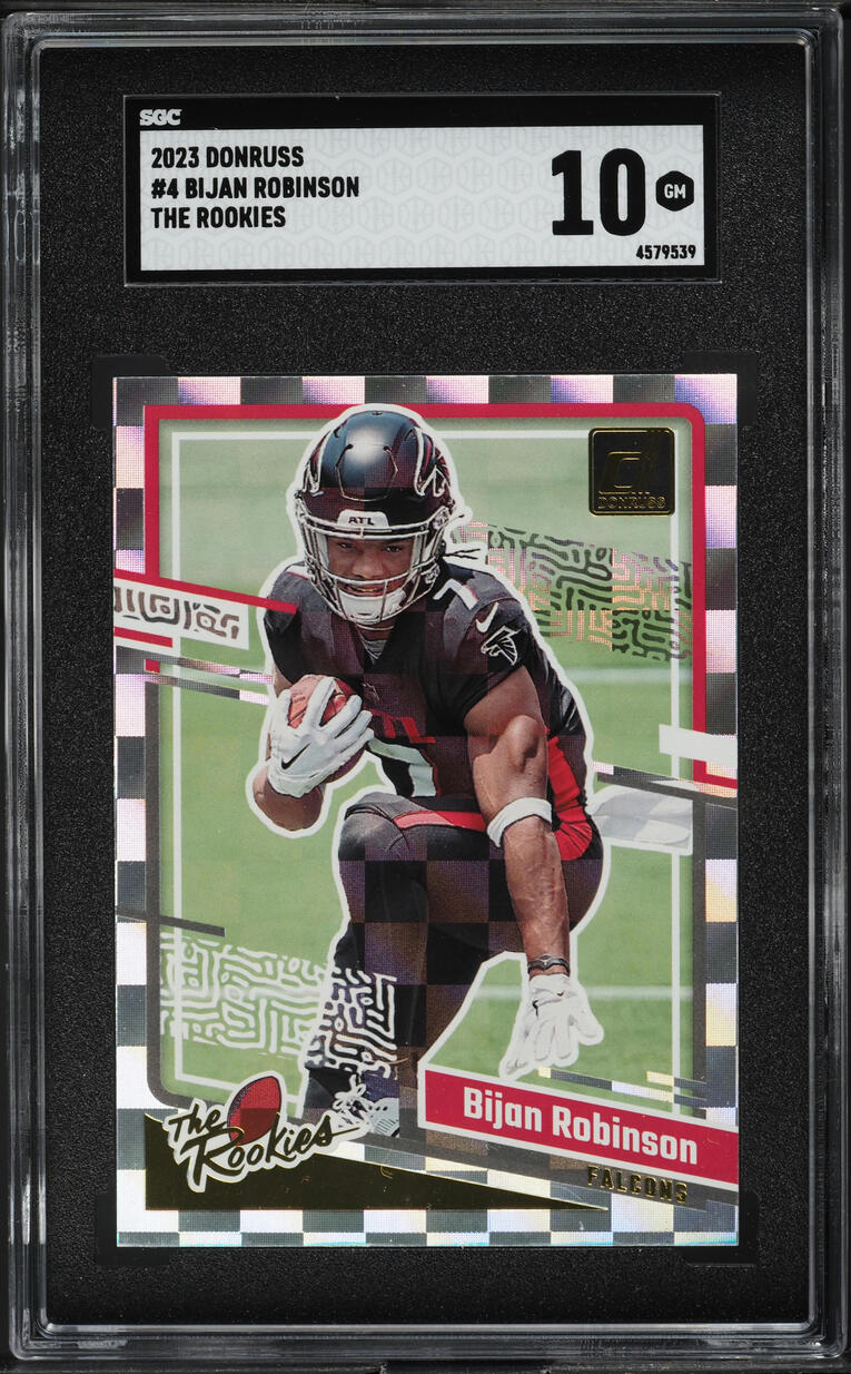2023 Donruss The Rookies Bijan Robinson ROOKIE #4 SGC 10 GEM MINT
