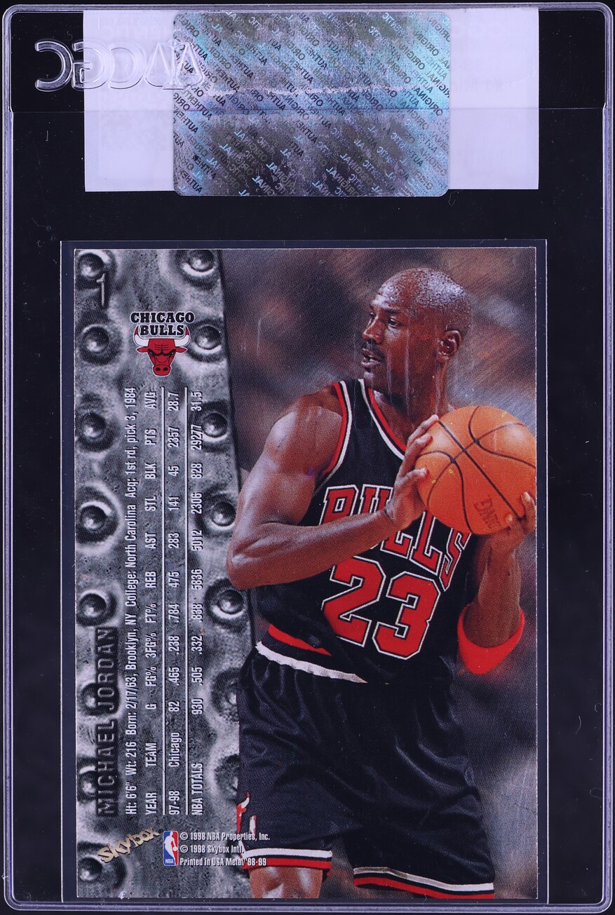 1998 Metal Universe Michael Jordan #1 CGC AUTH